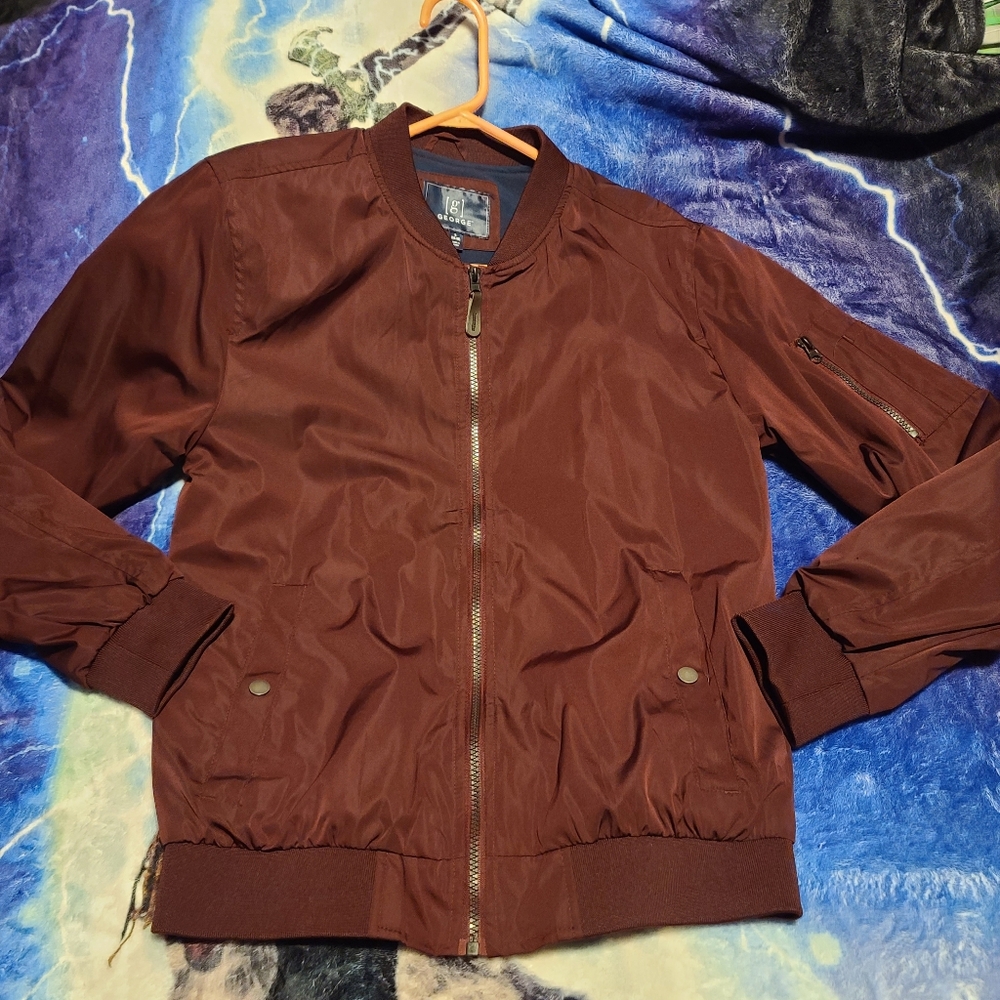 Young Men's beautiful merlot bomber jacket